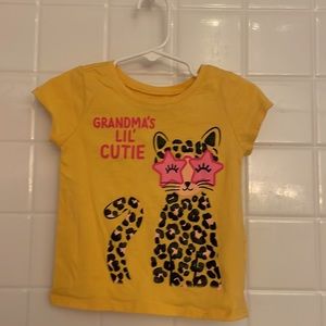 The Children Place grandma Lil’ Cutie graphic, yellow short sleeves tee. Size 2T